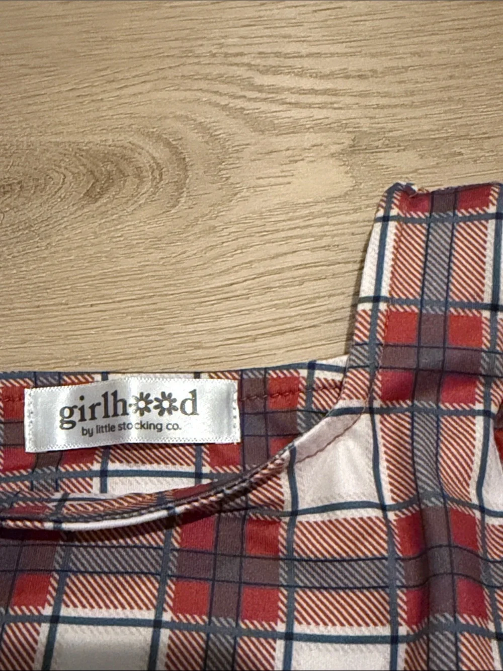 Plaid Puff Sleeve Ruffle Hem Dress